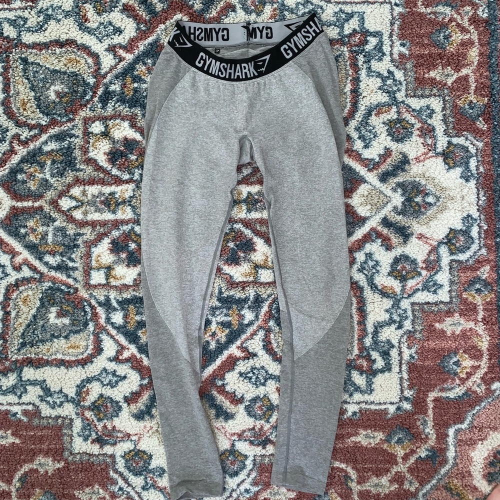 Gymshark Flex Leggings - Light Grey Marl/Black